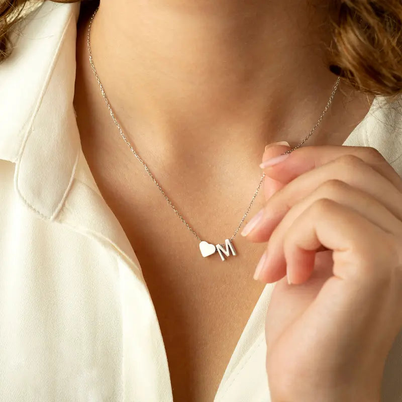Initial Heart Necklace