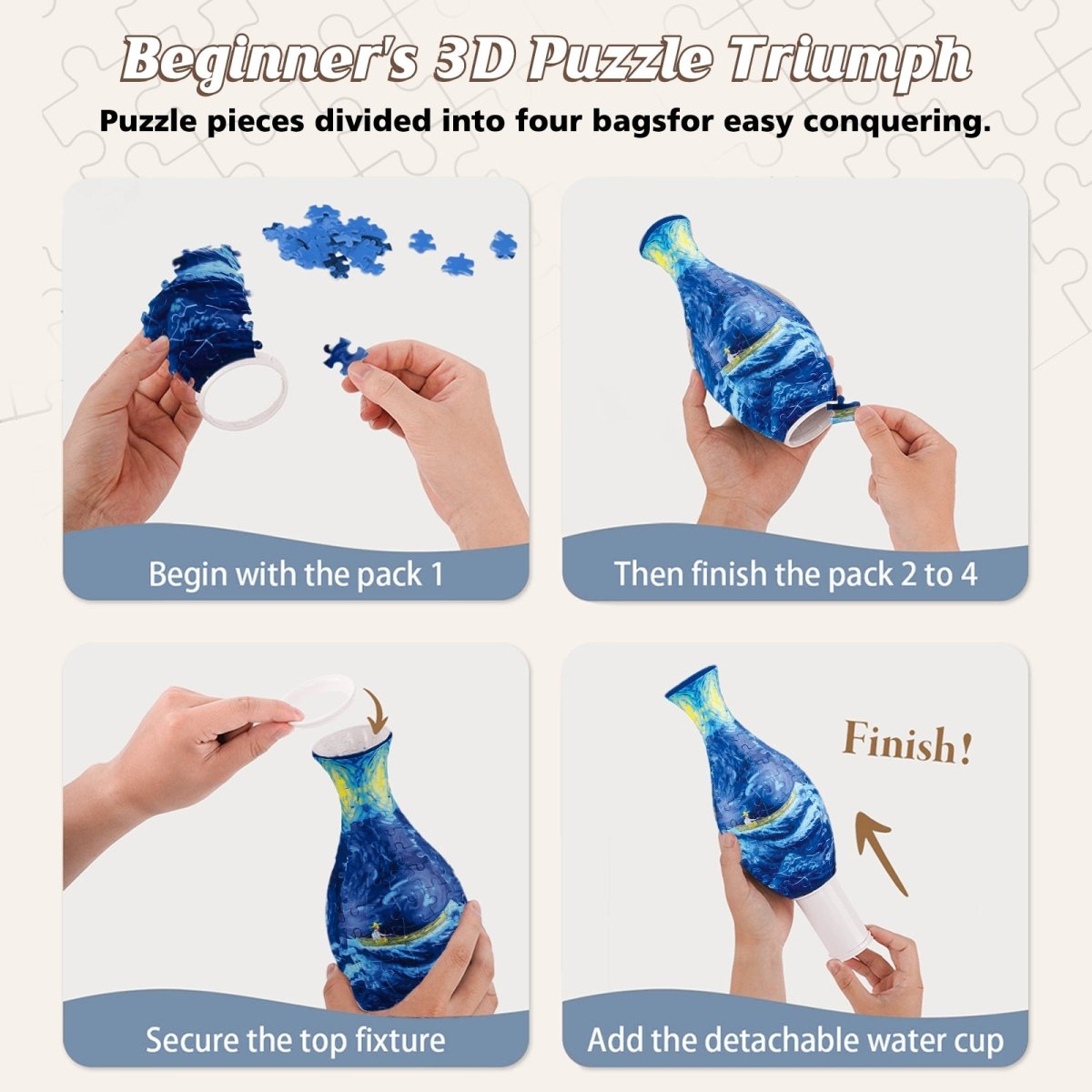 BuildBloom™ Puzzle Vase